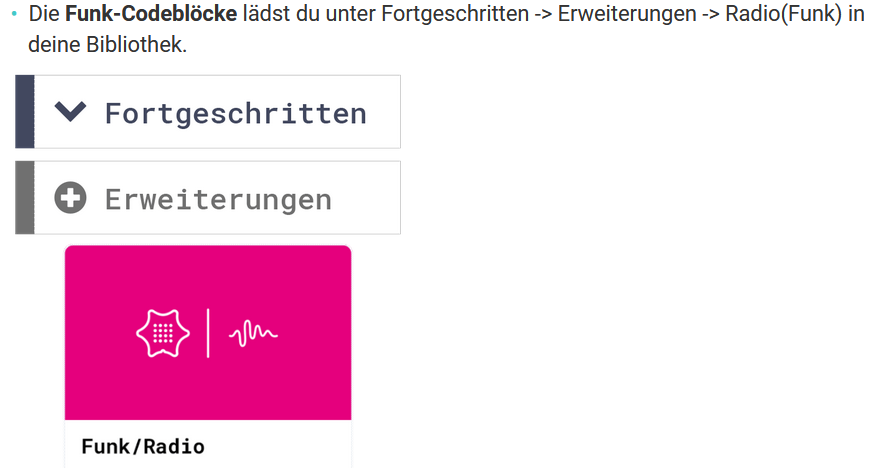 Funk Erweiterung