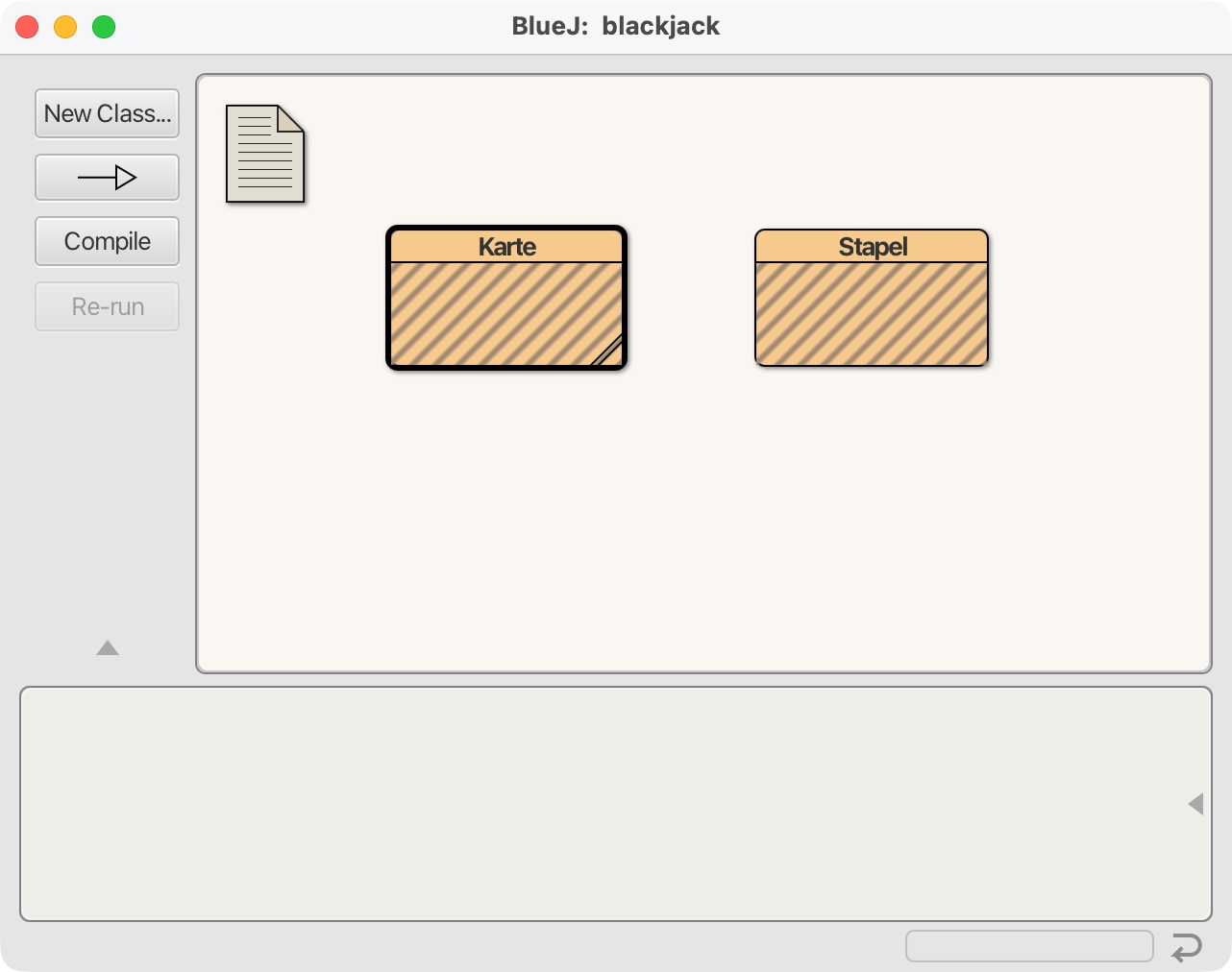 BlueJ-Projektansicht