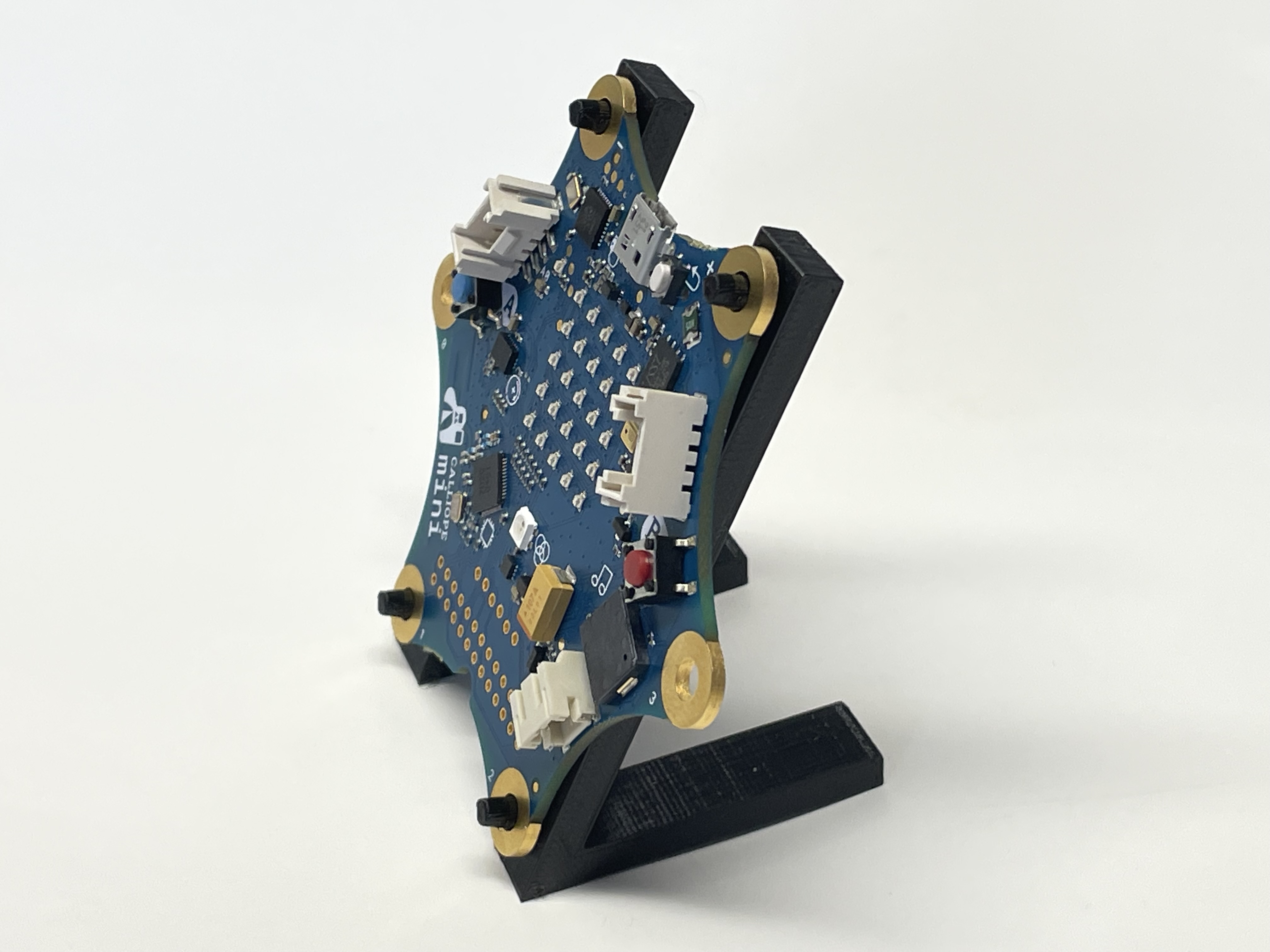 Halterung aus dem 3D-Drucker für Calliope aus 2 Ständern
